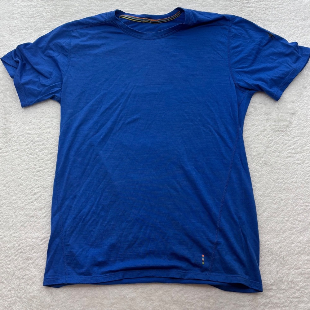 Smartwool Merino 150 Mens Medium Blue Short Sleeve Base Layer T-Shirt SW016041